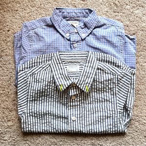 J.Crew Crewcuts Boys Button Front Shirts Size 3